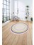 Çerçeveli Modern Dijital Baskılı Yıkanabilir Kaymaz Yuvarlak Salon Halısı, Çerçeveli-Y-78-Renkli, 4