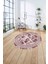 Çerçeveli Hasır Görünümlü Yıkanabilir Kaymaz Yuvarlak Salon Halısı, ÇERÇEVELİ-Y-112-BORDO, 4
