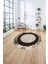 Çerçeveli Modern Klasik Baskılı Yıkanabilir Kaymaz Yuvarlak Salon Halısı, ÇERÇEVELİ-Y-109-KAHVE, 4