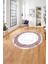 Çerçeveli Dijital Baskılı Yıkanabilir Kaymaz Yuvarlak Salon Halısı, Çerçeveli-Y-70-Bordo, 1