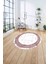 Çerçeveli Dijital Baskılı Yıkanabilir Kaymaz Yuvarlak Salon Halısı, Çerçeveli-Y-70-Bordo, 4