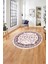 Çerçeveli Geleneksel Desen Yıkanabilir Kaymaz Yuvarlak Salon Halısı, ÇERÇEVELİ-Y-107-BORDO, 1
