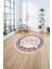 Çerçeveli Geleneksel Desen Yıkanabilir Kaymaz Yuvarlak Salon Halısı, ÇERÇEVELİ-Y-107-BORDO, 4