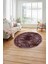 Çerçeveli Hitit Kesme Modelli Yıkanabilir Kaymaz Yuvarlak Salon Halısı, Çerçeveli-Y-63-Bordo, 3