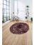 Çerçeveli Hitit Kesme Modelli Yıkanabilir Kaymaz Yuvarlak Salon Halısı, Çerçeveli-Y-63-Bordo, 4