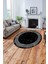Çerçeveli Dijital Baskılı Yıkanabilir Kaymaz Yuvarlak Salon Halısı, Çerçeveli-Y-70-Siyah, 2