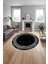 Çerçeveli Dijital Baskılı Yıkanabilir Kaymaz Yuvarlak Salon Halısı, Çerçeveli-Y-70-Siyah, 5