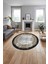 Çerçeveli Klasik Modern Yıkanabilir Kaymaz Yuvarlak Salon Halısı, ÇERÇEVELİ-Y-127-BEJ, 5