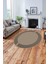 Çerçeveli Düz Çizgi Desenli Yıkanabilir Kaymaz Yuvarlak Salon Halısı, ÇERÇEVELİ-Y-102-BEJ, 2