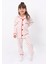 Pijama Takımı Kruvaze Yaka Kalp Baskılı Çocuk ve Bebek Pijama Takımı 2