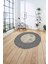Çerçeveli Klasik Modern Model Yıkanabilir Kaymaz Yuvarlak Salon Halısı, ÇERÇEVELİ-Y-128-GRİ, 4