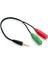 HN4708 Mikrofon Kulaklık Ayırıcı Kablo 20CM 2