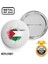 Filistin Bayrak Damla İğneli Rozet 44 mm 1