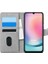 Samsung Galaxy A24 Için Kılıf Fabric Book Wallet Gri [galaxy A24 ile Uyumlu Kılıf - Gri] 2