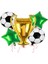 Şampiyon Kupası Futbol Topu Şekilli Folyo Balon 5 Li Set 1