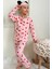 Pjkö Kiraz Desenli Pembe Uzun Kollu Önden Düğmeli Kız Çocuk Pijama Takımı 4-12 Yaş 728U-P 2