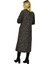 Kadın Leopar Desenli Uzun Kaşe Kaban BGL-ST04114 6