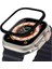 Watch Uyumlu Ekran Koruyucu Siyah 49MM Ultra 2-3 Temperli Akıllı Saat Camı Çizilmez Çelik Çerçeveli 1