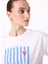 Bisiklet Yaka Baskılı Beyaz Kadın T-Shirt F5SL-TST0427 2