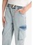 Erkek Çocuk Kargo Cepli Esnek Bantlı Jogger Paça Jean Pantolon E0246A825SM 5