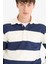 Relax Fit Polo Yaka Çizgili Kalın Sweatshirt D7478AX25SP 1