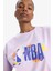 Defactofit Nba Wordmark Oversize Fit Bisiklet Yaka Kısa Kollu TIŞÖRT A4120AX25SM 1