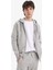Comfort Fit Kapüşonlu İçi Yumuşak Tüylü Basic Düz Kalın Fermuarlı Sweatshirt D7599AX25SP 3