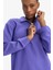 fit Oversize Geniş Kalıp Yarım Fermuarlı Modal Sporcu SWEATSHIRT D7126AX25SP 1