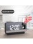 Ayna Prksiyonlu LED Ekranlı Sessiz Erteleme Alarm Saati Siyah (Yurt Dışından) 2