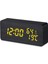 Ahşap Masa Saati Siyah LED Ekran, Ses Kontrolü ve 2 USB Port (Yurt Dışından) 1