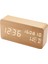 Ahşap Masa Saati - Ses Kontrol, Sıcaklık ve Parlaklık Ayarlı LED Ekran (Yurt Dışından) 1