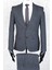 Slim Fit Iki Düğme -Sivri Yaka-Çift Yırtmaç Siyah Yelekli Drop 6 Takım Elbise 1
