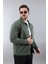 Erkek Regular Fit Haki Spor Model Fermuarlı Kot Ceket 3