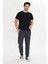 Erkek Polycotton Eşofman Altı Antrasit Melanj 5802-A 4