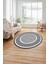 Çerçeveli Yeni Nesil Model Yıkanabilir Kaymaz Yuvarlak Salon Halısı, Çerçeveli-Y-91-Gri, 3