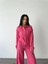 Keten Püskül Detaylı Gömlek-Pantolon Takım - Fuşya 2