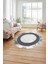 Çerçeveli Modern Klasik Baskılı Yıkanabilir Kaymaz Yuvarlak Salon Halısı, ÇERÇEVELİ-Y-109-GRİ, 3