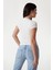 Kadın Pony Hair Logo T-Shirt - Beyaz 2