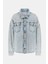 Kadın Western Shacket Suni Taş Işlemeli Denim Ceket - Mavi 5