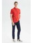 Erkek Slim Fit Kısa Kollu Polo - Kırmızı 4