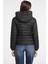 Kadın Gj Hooded Puffer Şişme Mont - Siyah 2
