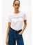 Kadın Th Crew Logolu T-Shirt - Beyaz 1