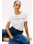 Kadın Th Crew Logolu T-Shirt - Beyaz 4