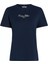 Kadın Th Script Logo T-Shirt - Lacivert 1