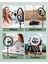 Ensiga Ring Light Youtuber Makyaj LED Kare Işık 8inç Kuaför, Makyaj 2,1Mt Tripod Ayak 3
