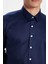 Erkek Slim Fit Non-Iron Pamuklu Doğa Dostu Ekoteks Belgeli Ütü Gerektirmez lacivert Gömlek 4