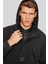 Logolu Kapüşonlu Uzun Kollu Erkek Sweatshirt Siyah 4