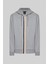 Regular Fit Tam Fermuar Kapüşonlu Erkek Sweatshirt Gri 2