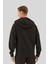 Regular Fit Kapüşonlu Tam Fermuarlı Erkek Sweatshirt Siyah 2