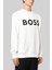 Regular Fit Pamuklu Erkek Sweatshirt Beyaz 1